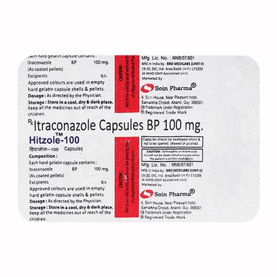 HITZOLE 100mg Capsule 10's - Fungal Infections-Anf