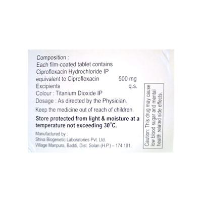 CIPROKEM 500 Tablet 10's - Bacterial Infections-Qui