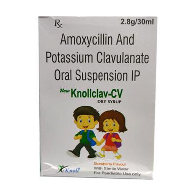 KNOLLCLAV CV NEW STRAWBERRY FLAVOUR Dry Syrup 30ml - Bacterial Infections-Pen