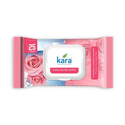 Kara Refresh Facial Wipes - Rose Water 25's - Tissues & Wipes