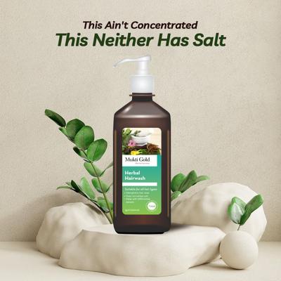 Axiom Mukti Gold Herbal Hairwash With Dispenser 400 ml - Shampoos