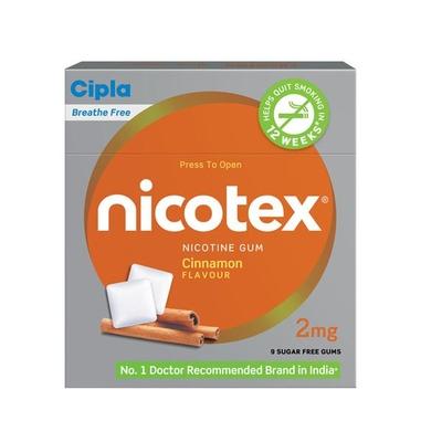 Nicotex 2mg Chew Gum - Cinnamon Flavour 9's - Nicotine Gums/Lozenges