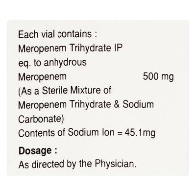 MERONEF 500mg Injection 1's - Bacterial Infections-OBL