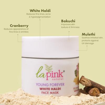 La Pink Young Forever White Haldi Face Mask 100 gm - Face Washes
