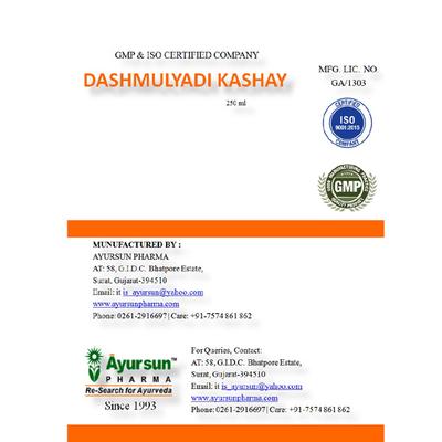 Ayursun Dashmulyadi Kashay 250 ml - Speciality Medicines