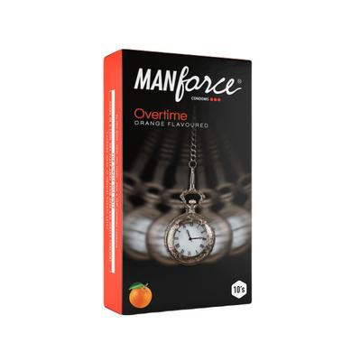 Manforce Overtime Condoms - Orange 10's - Plain/Flavoured Condoms