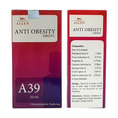 Allen A39 Anti Obesity Drops 30 ml - Homeopathic Drops