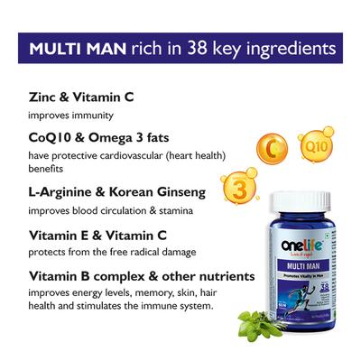 Onelife Multiman Tablet 60's - Multi-Vitamins