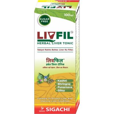 Sigachi Livfil Herbal Sugar Free Liver Tonic 100 ml - Speciality Medicines