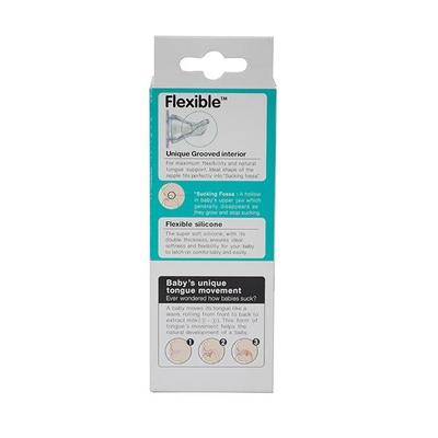 Pigeon Peristaltic Clear Nursing Bottle Rpp - Pink (Foral) 120 ml - Feeding & Nursing