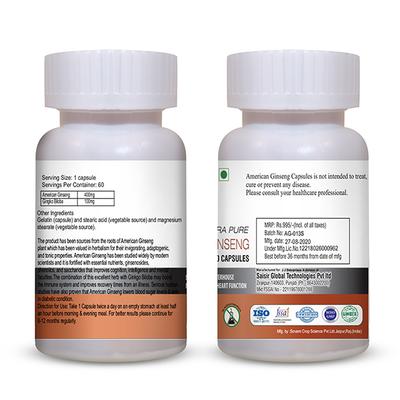 Vringra Ultra Pure American Ginseng Capsules 60's - Health Products