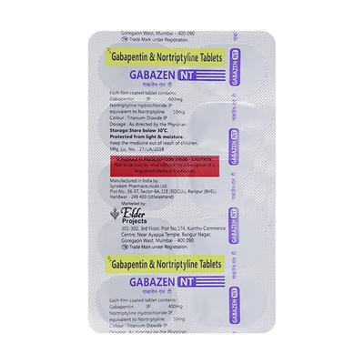 GABAZEN NT Tablet 10's - Neuropathic Pain-Dru