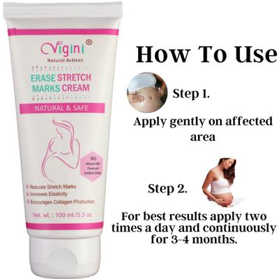 Vigini Erase Stretch Marks Cream 100 ml + Erase Marks Stretch Marks Oil 100 ml - Intimate Care