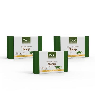 TAC The Ayurveda Co. Bathing Soap - Eladi & Neem (Pack of 3 x 100 gm) 1's - Soaps