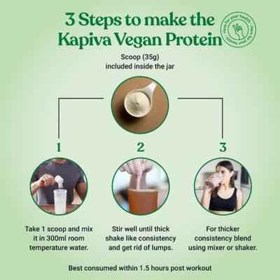 Kapiva Vegan Protien Post-workout Powder - Chocolate Flavour 1 kg - Health Products