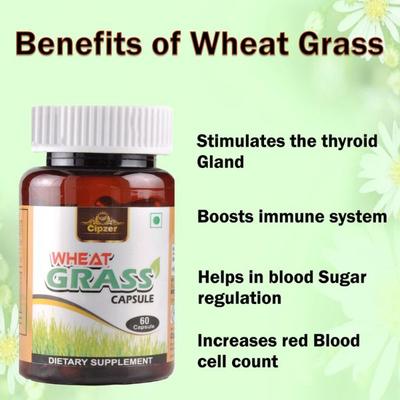 Cipzer Wheat Grass Capsule 60's - Pure Herbs
