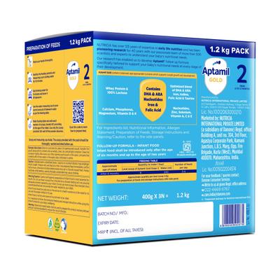 Aptamil Gold FollowUp Formula Stage 2 Powder (6-12 months) 1.2 kg - Baby And Infant Supplements