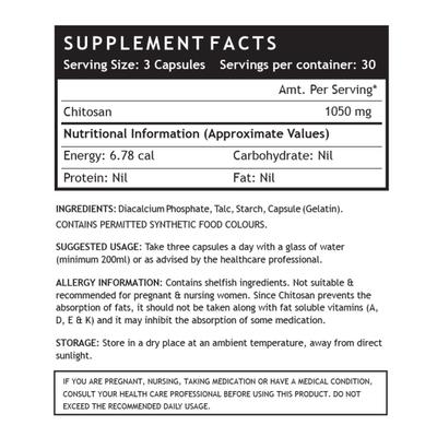 INLIFE Chitosan Capsules 90's - Weight Loss