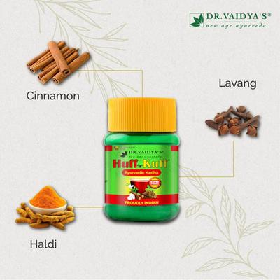 Dr. Vaidya's Huff 'n' Kuff Ayurvedic Kadha Powder (Pack of 2 x 50 gm) - Speciality Medicines