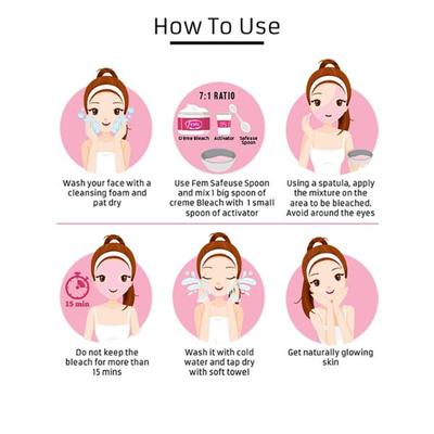 Fem Creme Bleach - Saffron & Milk 24 gm - Face Bleach