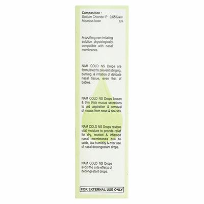 Nam Cold NS Nasal Drops 10ml - Nasal Congestion-Nas