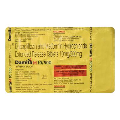 DAMITA M 10/500 Tablet 10's - Diabetes-Ant