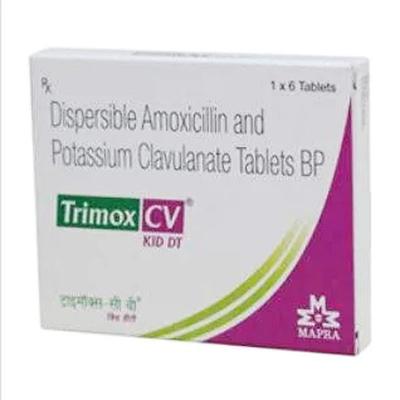 TRIMOX CV KID DT Tablet 6's - Bacterial Infections-Pen