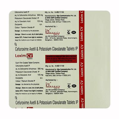 LOXIM CV Tablet 6's - Bacterial Infections-Cep