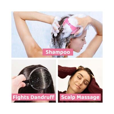 Rey Naturals Hair Scalp Massager Shampoo Pink Brush 1's - Hair Brushes