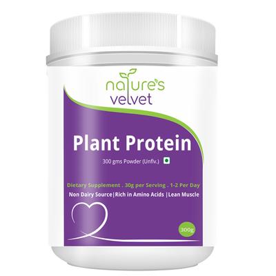 Natures Velvet Plant Protein Powder - Unflavoured 300 gm - Health Products
