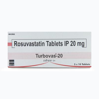 Turbovas 20mg Tablet 10'S - High Cholesterol-Dys