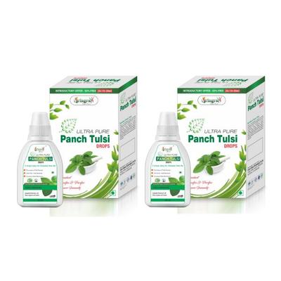 Vringra Ultra Pure Panch Tulsi Drops (Pack of 2 X 30 ml) - Health Products
