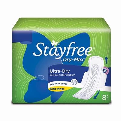 Stayfree Dry Max Ultra-Dry Wings 8's - Sanitary Napkins