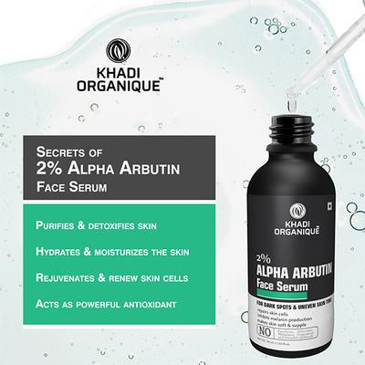 Khadi Organique Face Serum - 2% Alpha Arbutin 30 ml - Personal Care (Ayush)