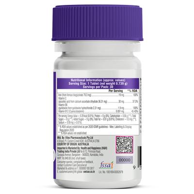 Swisse Ultiboost Iron Tablet 30's - Calcium And Minerals