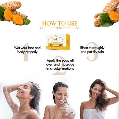 TAC The Ayurveda Co. Haldi Chandan Sugar Soap (Pack of 3 x 300 gm) - Personal Care (Ayush)