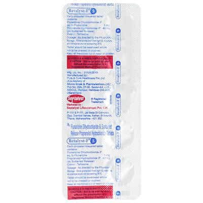 BETALYST F 5mg Tablet 10's - Migraine