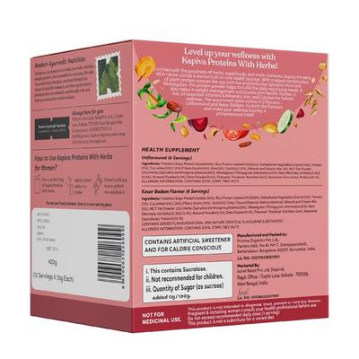Kapiva Proteins with Herbs for Women - Assortment Pack (Pack of 12 x 35 gm) - Health Products