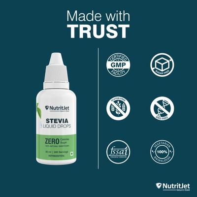 NutritJet Stevia Liquid Drops 30 ml - Sugar Substitute