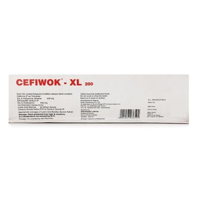Cefiwok XL 200mg Tablet 10'S - Bacterial Infections-Cep