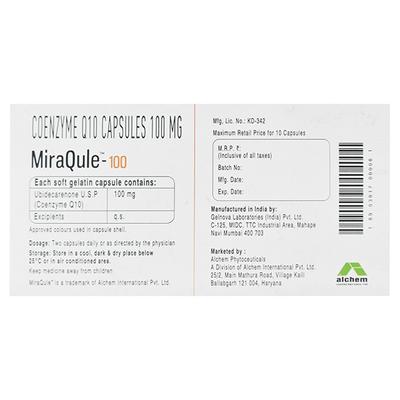 Miraqule 100mg Capsule 10'S - Supplements-Sup