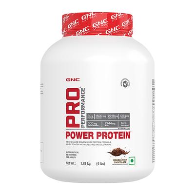 GNC Pro Performance Power Protein Powder - Double Rich Chocolate 1.81 kg - Protein Drink