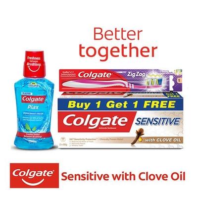 Colgate Sensitive Clove Oil Toothpaste (Pack of 2 x 80 gm) - Toothpaste