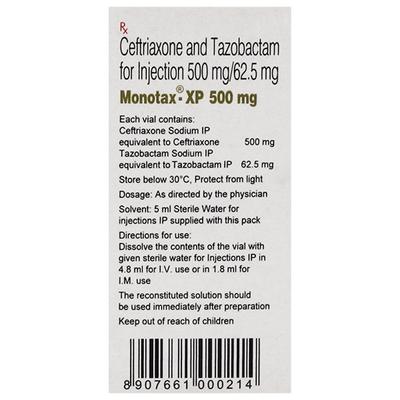 MONOTAX XP 500mg Injection 1's - Bacterial Infections-Cep