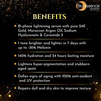 Bio-Essence Bio-Gold Golden Skin Elixir, Bi-Phase Serum 30 gm - Face Serum