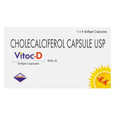 Vitoc D 60000IU Softgel 4'S - Supplements-Vit