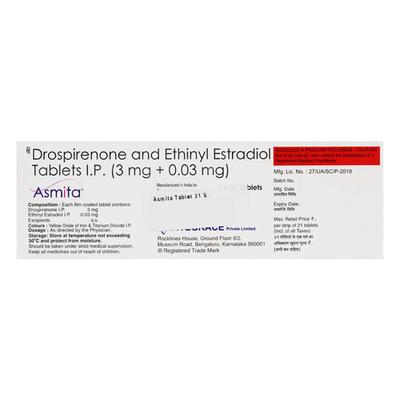 Asmita Tablet 21'S - Contraception-Ora