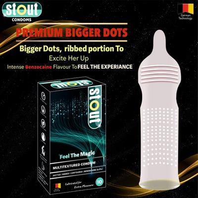 Stout Multitextured Feel The Magic Condoms 10's - Plain/Flavoured Condoms
