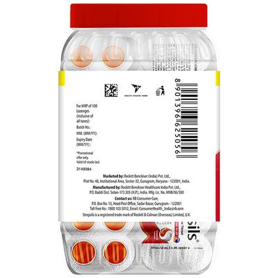 Strepsils Lozenges - Ginger & Lemon 100's + 4's Free - Sore Throat Lozenges