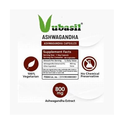 Vubasil Ashwagandha 800 mg Capsule 60's - Ashwagandha